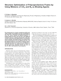 Structure Optimization of Polycaprolactone Foams by Using Mixtures of CO2 and N2 As Blowing Agents