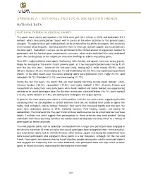 Appendix a – National and Local Recreation Trends