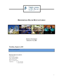Brookings Blum Roundtable
