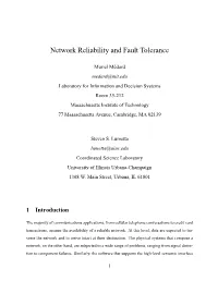 Network Reliability and Fault Tolerance