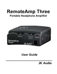 Remoteamp Three User Guide