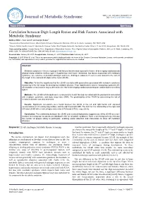 Correlation Between Digit Length Ratios and Risk Factors Associated