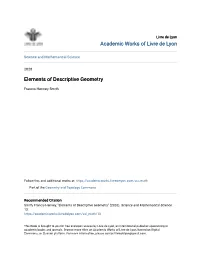 Elements of Descriptive Geometry