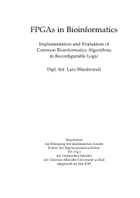 Fpgas in Bioinformatics