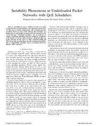 Instability Phenomena in Underloaded Packet Networks with Qos Schedulers M.Ajmone Marsan, M.Franceschinis, E.Leonardi, F.Neri, A.Tarello