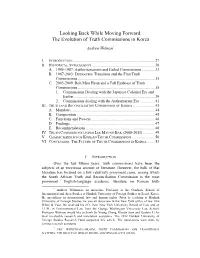 Looking Back While Moving Forward: the Evolution of Truth Commissions in Korea