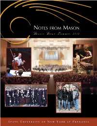 Notes from Mason 2012