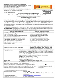 Notice Is Hereby Given to the Public in General and to the Borrower/S And