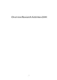 Overviewresearchactivities2008