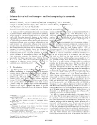 Salmon-Driven Bed Load Transport and Bed Morphology in Mountain Streams