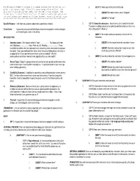 The Following Student's Outline Is a Sample Outline That You May Use As