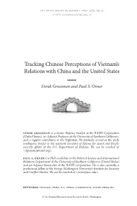 Tracking Chinese Perceptions of Vietnam's Relations with China And