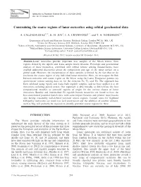 Constraining the Source Regions of Lunar Meteorites Using Orbital Geochemical Data