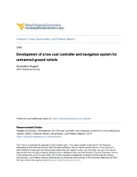 Development of a Low Cost Controller and Navigation System for Unmanned Ground Vehicle