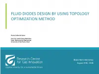 Fluid Diodes Design by Using Topology Optimization Method