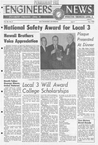May, 1963 ' Offidal Election Notices Sample Ballot • NOTICE of ELECTRON Attention of All Members of Operating Lowing Day at the Same Time