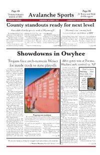 Showdowns in Owyhee Trojans Face Arch-Nemesis Weiser After Gutsy Win at Parma, for Inside Track to State Playoffs Huskies Seek Control Vs