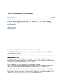 Visual Teaching of Geometry and the Origins of 20Th Century Abstract Art