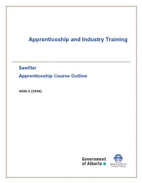044 Sawfiler Course Outline