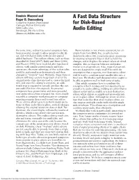 A Fast Data Structure for Disk-Based Audio Editing