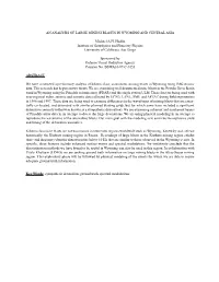 An Analysis of Large Mining Blasts in Wyoming and Central Asia