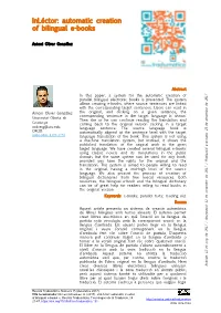 Automatic Creation of Bilingual E-Books