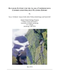 Database Support for the Alaska Comprehensive Conservation Strategy Planning Effort