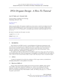 DNA Origami Design: a How-To Tutorial