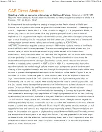 Orstom, G. J. 1981. Updating of Data on Economic Entomology on Wallis