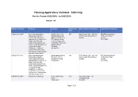 Planning Applications Validated - Valid Only for the Period:-05/02/2018 to 09/02/2018