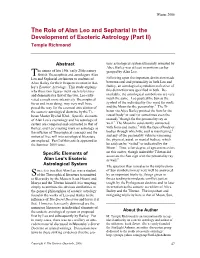 The Role of Alan Leo and Sepharial in the Development of Esoteric Astrology (Part II) Temple Richmond