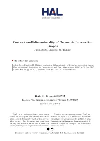Contraction-Bidimensionality of Geometric Intersection Graphs Julien Baste, Dimitrios M