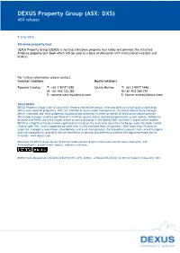 DEXUS Property Group (ASX: DXS) ASX Release