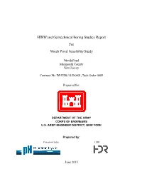 HTRW and Geotechnical Boring Studies Report for Wreck Pond Feasibility Study