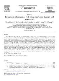 Interactions of Connexins with Other Membrane Channels and Transporters