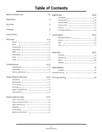 Table of Contents