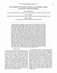 The Evolution of Volcanism, Tectonics, and Volatiles on Mars: an Overview of Recent Progress