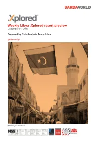 Weekly Libya .Xplored Report Preview December 01, 2017