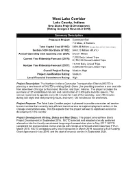 West Lake Corridor Profile