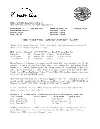 2009 AT&T Pebble Beach Round 3 Notebook