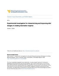 Experimental Investigation for Characterizing and Improving Inlet Designs in Rotating Detonation Engines