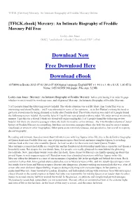 Mercury: an Intimate Biography of Freddie Mercury Online