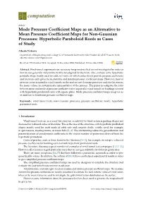 Mode Pressure Coefficient Maps As an Alternative to Mean