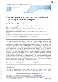 On Water Waves Generated by a Bottom Obstacle Translating at a Subcritical Speed