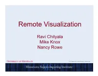 Remote Visualization