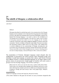 Wergaia: a Collaborative Effort