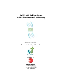 Fall 2018 Bridge Type Public Involvement Summary