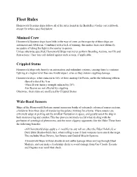Fleet Rules Homeworld Systems Ships Follow All of the Rules Found in the Battlefleet Gothic Core Rulebook, Except for Where Specified Below
