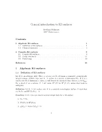 General Introduction to K3 Surfaces