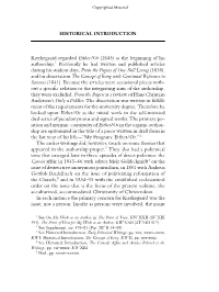 HISTORICAL INTRODUCTION Kierkegaard Regarded Either/Or